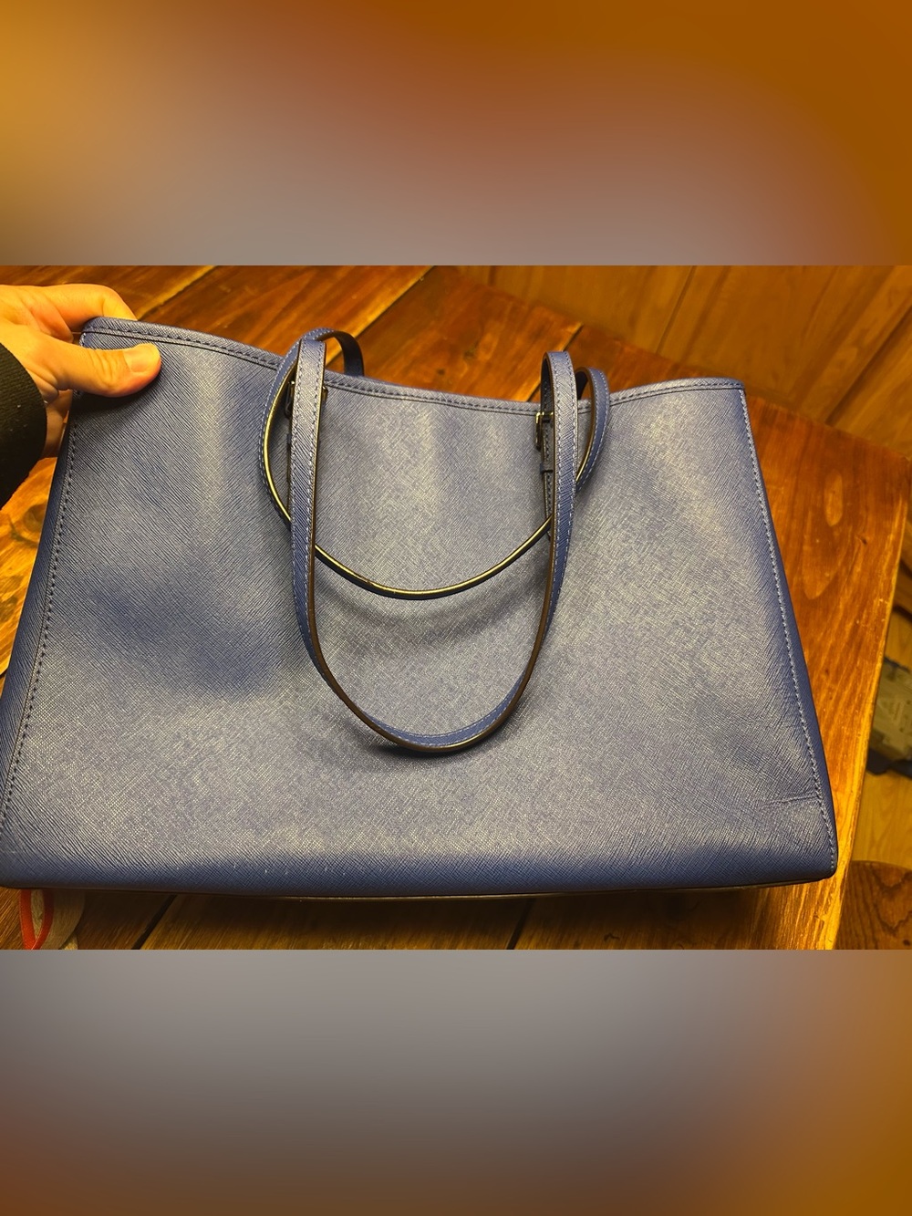 Michael Kors Jet Set Travel Large Tote Bag in Royal Blue - Picture 8 of 14
